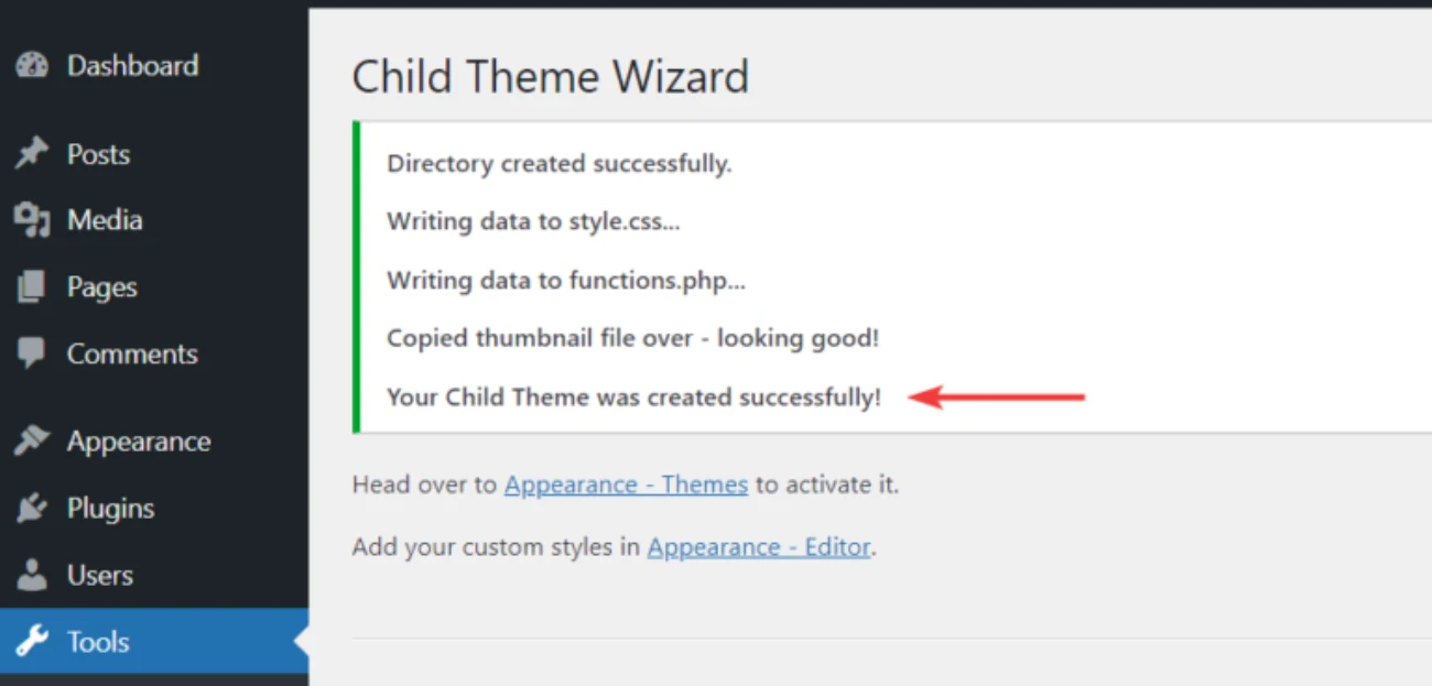 Cach tao Child Theme WordPress bang plugin Child Theme Wizard (image 3)